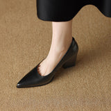 Nora Genuine Leather Heels