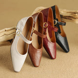 Merlot Genuine Leather Heels