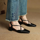 Elavie Genuine Leather Heels