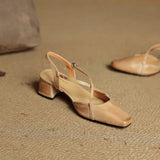 Elavie Genuine Leather Heels