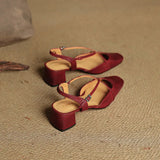 Elavie Genuine Leather Heels