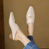 Agnit Genuine Leather Mules