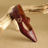 Merlot Genuine Leather Heels
