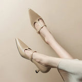 Ileen Genuine Leather Heels