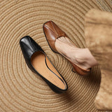 Amber Genuine Leather Heels