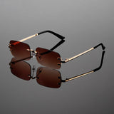 Modena Rimless Rectangular Sunglasses