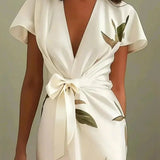 Callista Wrap Dress With Tie Belt