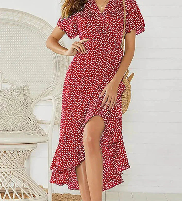 Valeria Floral V-Neck Maxi Dress