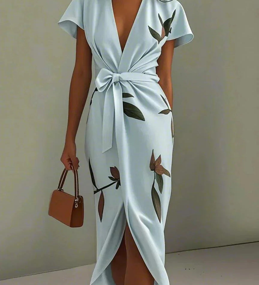 Callista Wrap Dress With Tie Belt