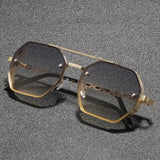 Marcello Hexagonal Metal Sunglasses