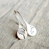 Celestia Sterling Silver Dandelion Drop Earrings