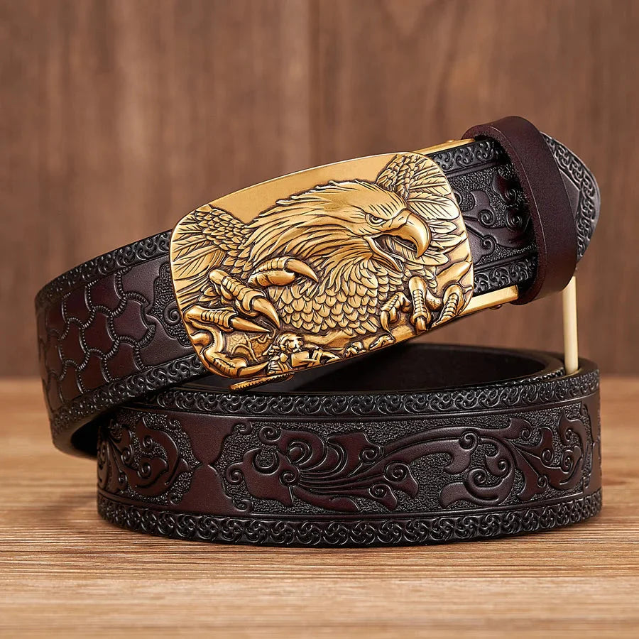 Harland Split Leather Western Buckle Belt