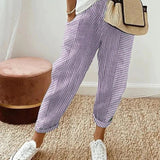 Sutton Striped Wide-Leg Pants