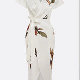 Callista Wrap Dress With Tie Belt