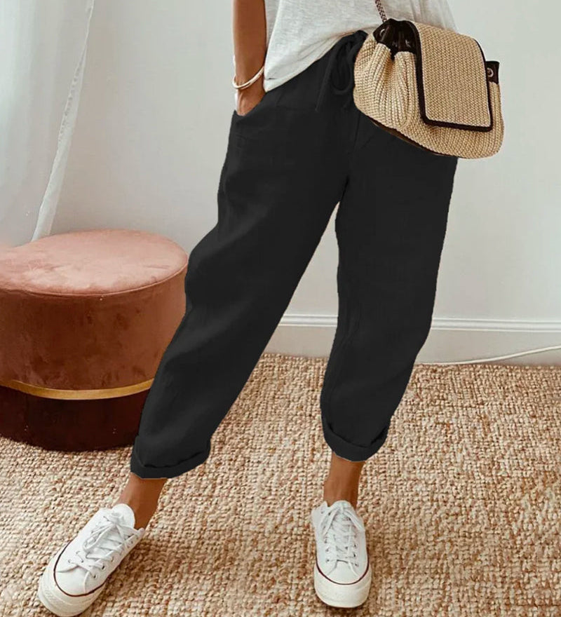 Marina High-Waist Wide-Leg Pants