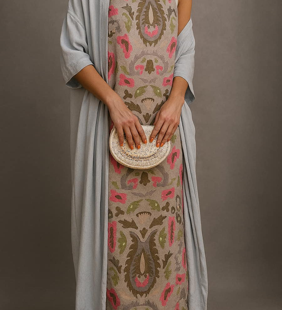 Ravenna Long Dress And Coat Matching Set
