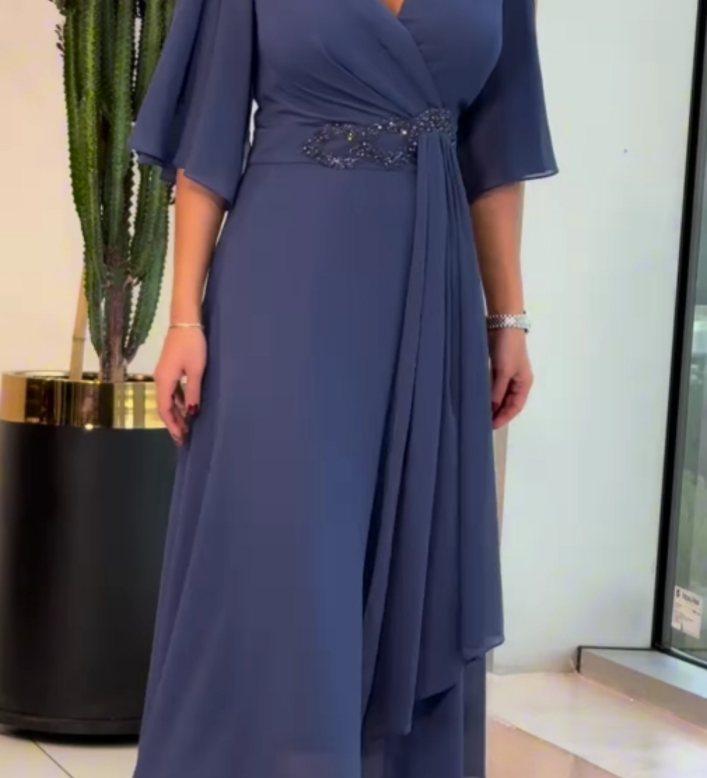Savina V-Neck Maxi Dress