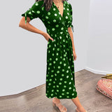 Vivienne Polka Dot V-Neck Dress