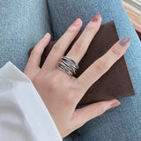 Aurelia Sterling Silver Adjustable Layered Ring