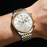 Caldwell Moon Phase Stainless Steel Watch