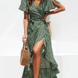 Valeria Floral V-Neck Maxi Dress