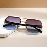 Nexus Rimless Geometric Sunglasses