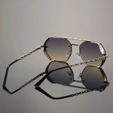 Monarch Gold-Accent UV400 Sunglasses