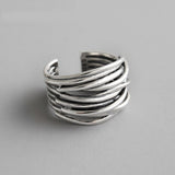 Aurelia Sterling Silver Adjustable Layered Ring