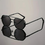 Monarch Gold-Accent UV400 Sunglasses
