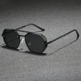 Renzo Hexagonal Metal Sunglasses