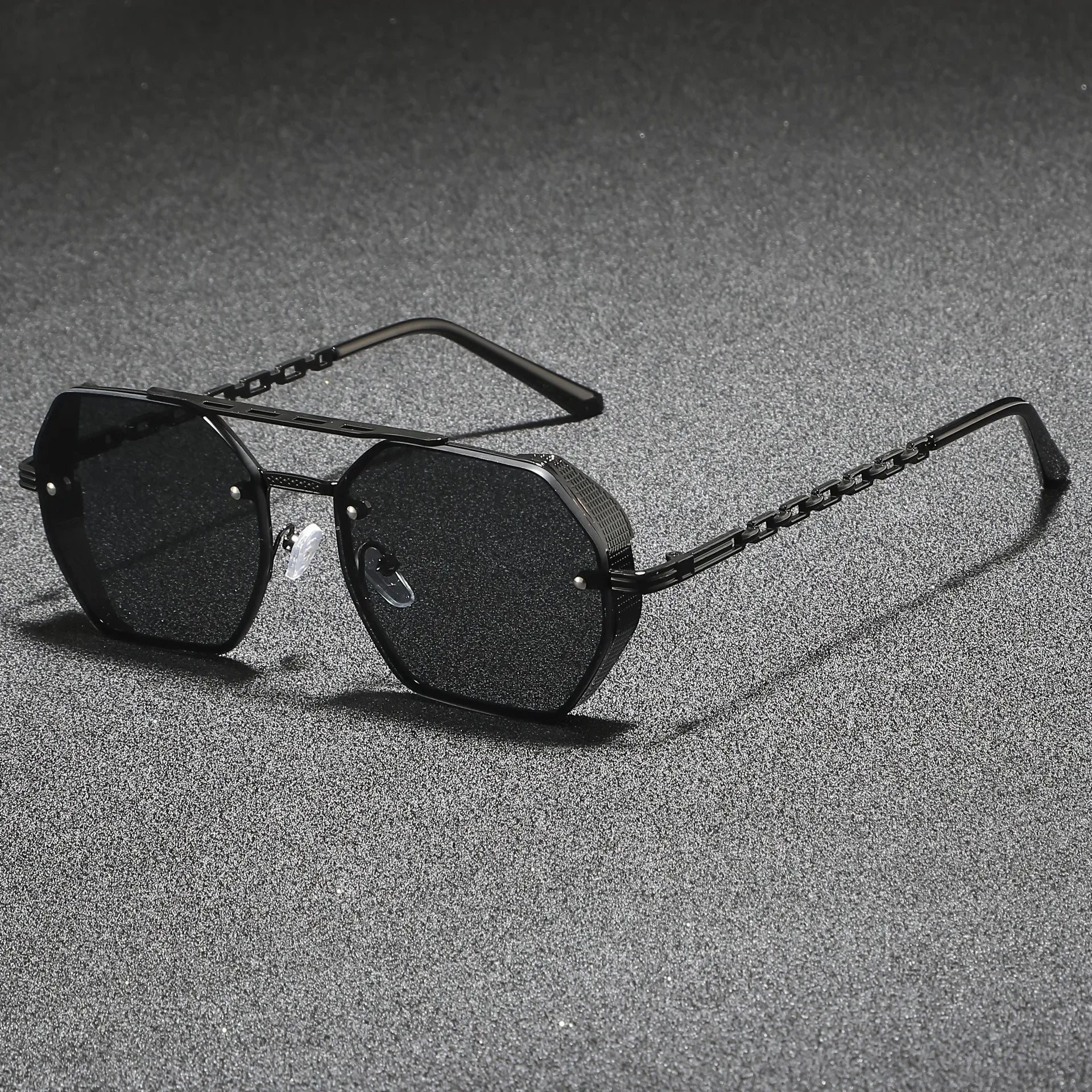 Renzo Hexagonal Metal Sunglasses