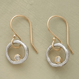 Celestia Vintage Gold & Silver Zirconia Drop Earrings