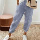 Sutton Striped Wide-Leg Pants