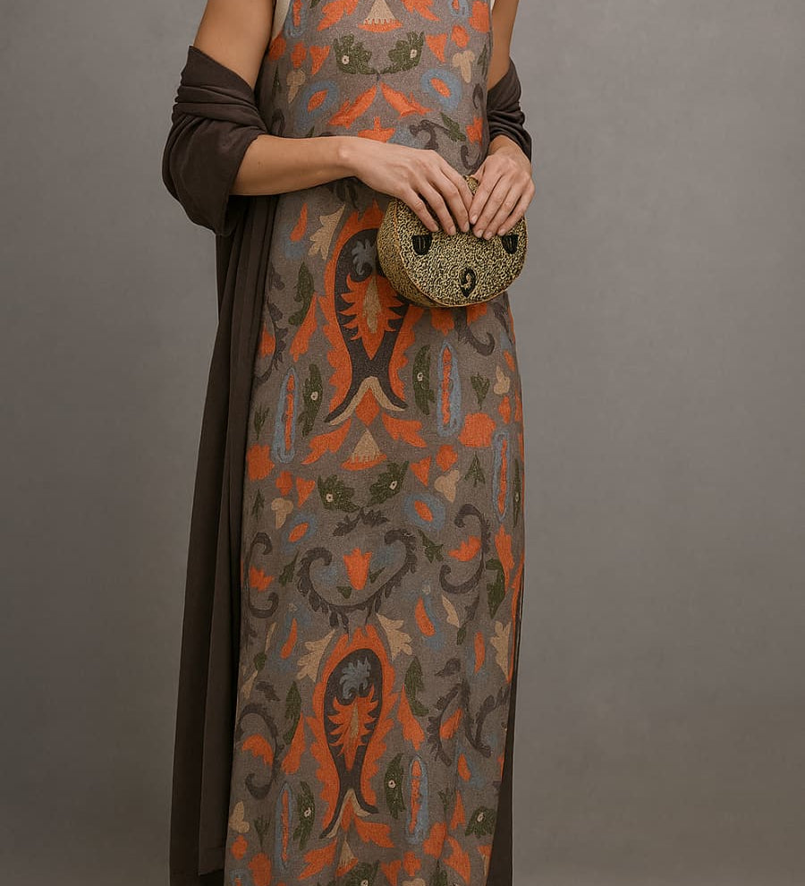 Ravenna Long Dress And Coat Matching Set