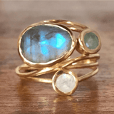 Aurelio Crystal Gold Statement Ring