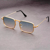 Hudson Rectangular Metal Sunglasses
