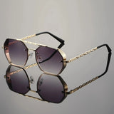 Monarch Gold-Accent UV400 Sunglasses