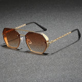 Renzo Hexagonal Metal Sunglasses