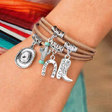 Fortuna Multi-Layered Cactus Charm Bracelet