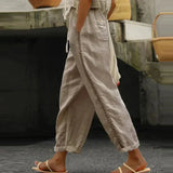 Nola High-Waist Tapered Linen Pants