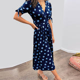 Vivienne Polka Dot V-Neck Dress