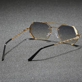 Marcello Hexagonal Metal Sunglasses