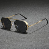 Renzo Hexagonal Metal Sunglasses